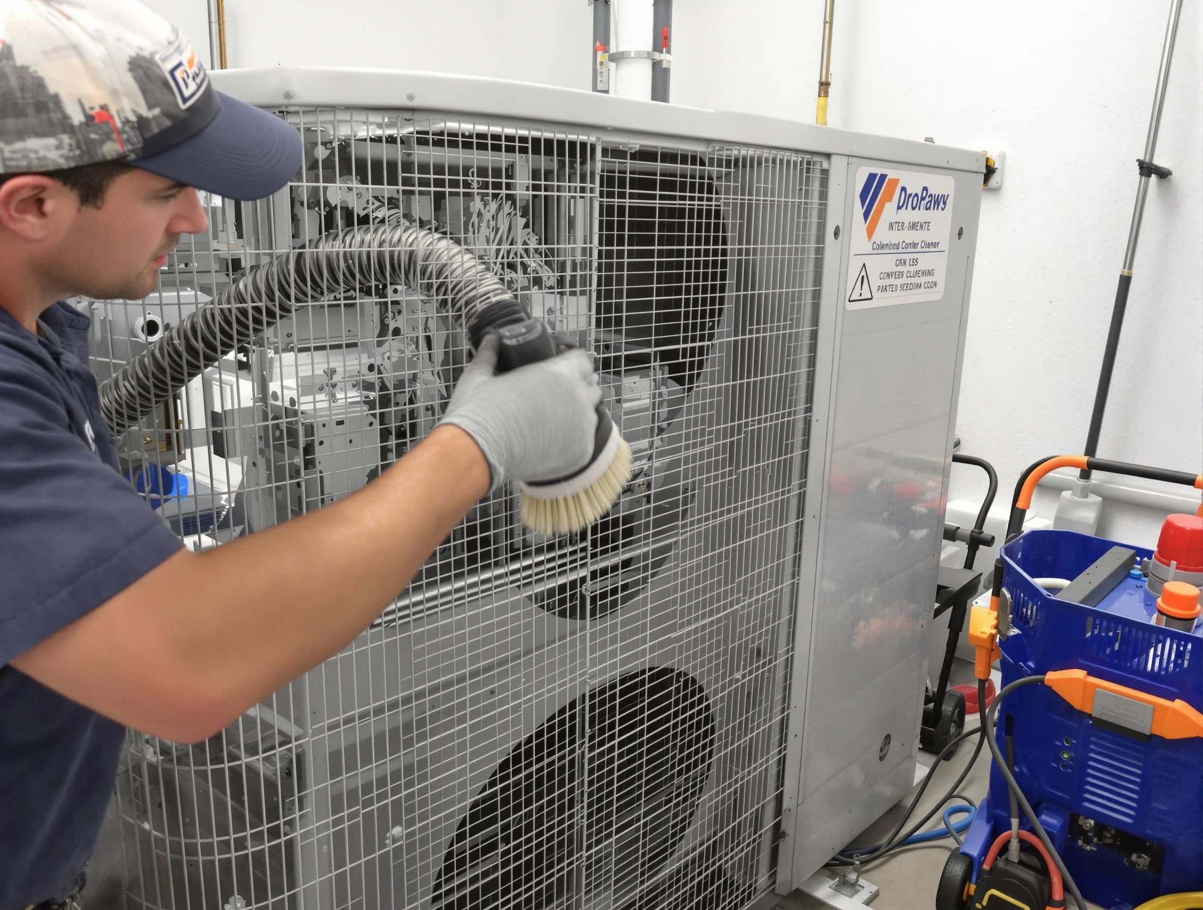 Four Square Mile Air Duct Cleaning specialist performing precision AC coil cleaning for improved system performance in Four Square Mile