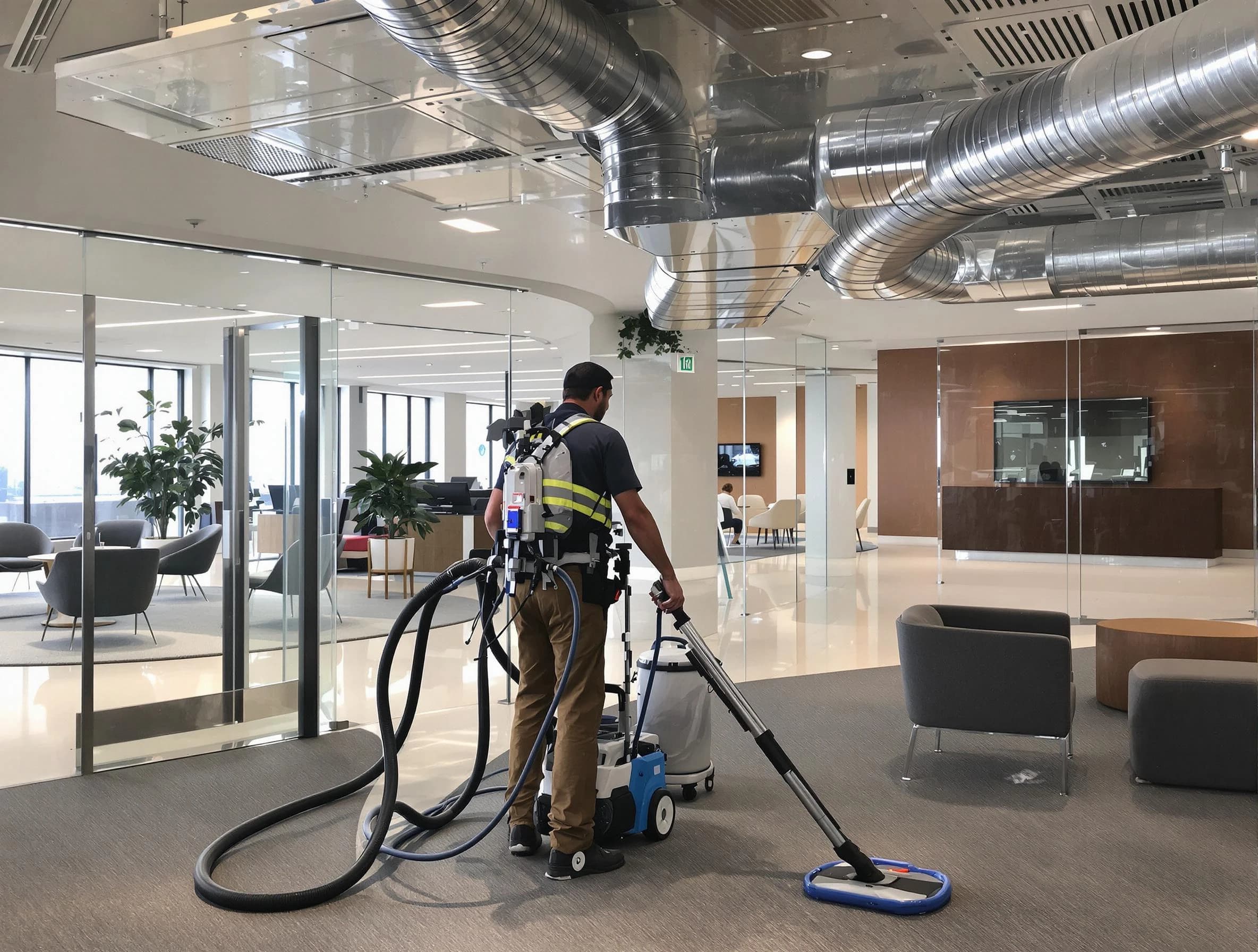Commercial duct cleaning service by Four Square Mile Air Duct Cleaning in Four Square Mile