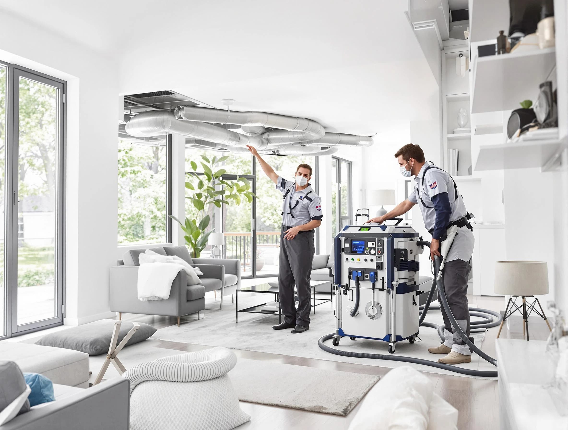 Four Square Mile Air Duct Cleaning professional conducting pure air duct cleaning with state-of-the-art equipment in Four Square Mile