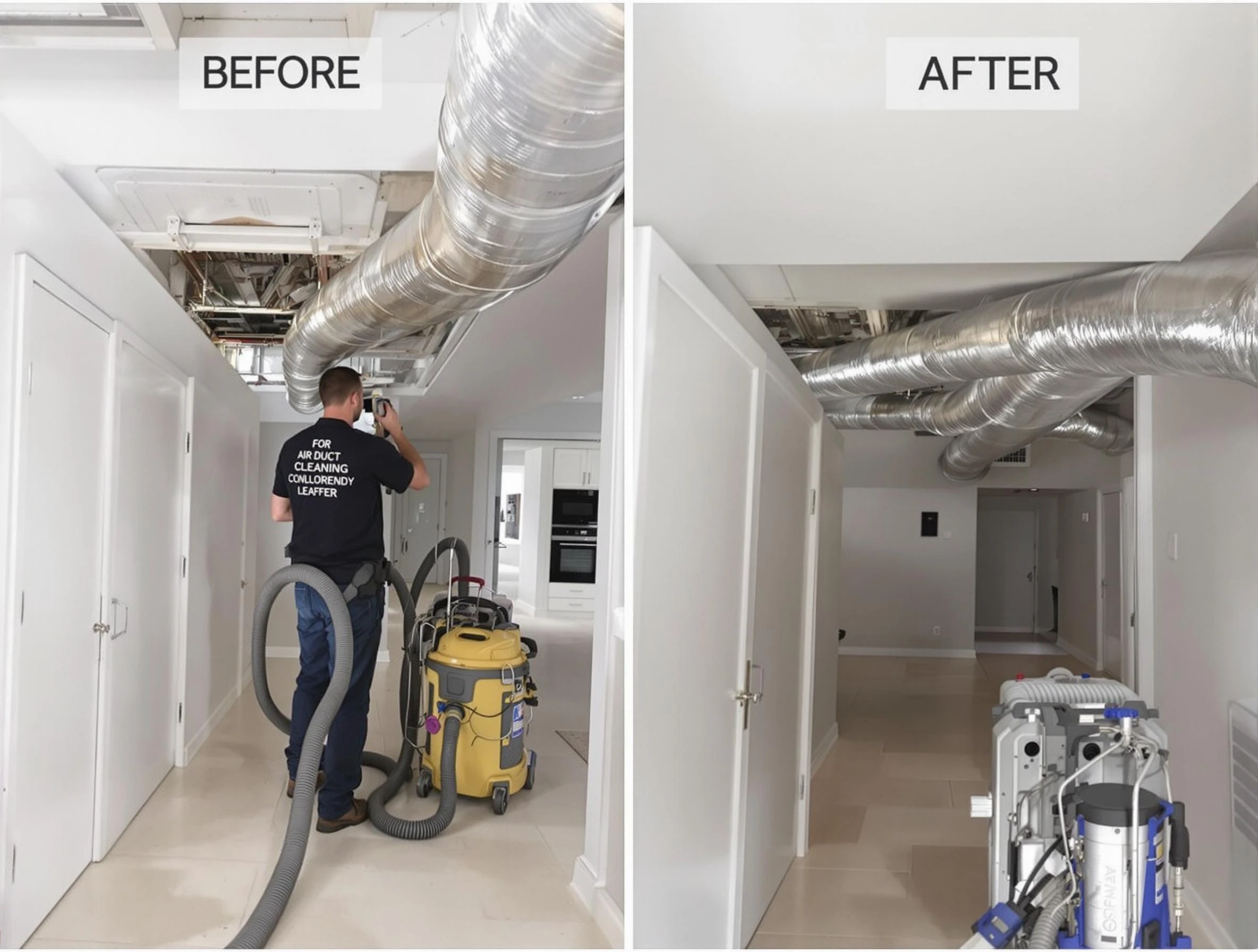 Four Square Mile Air Duct Cleaning professional performing thorough air duct cleaning in Four Square Mile